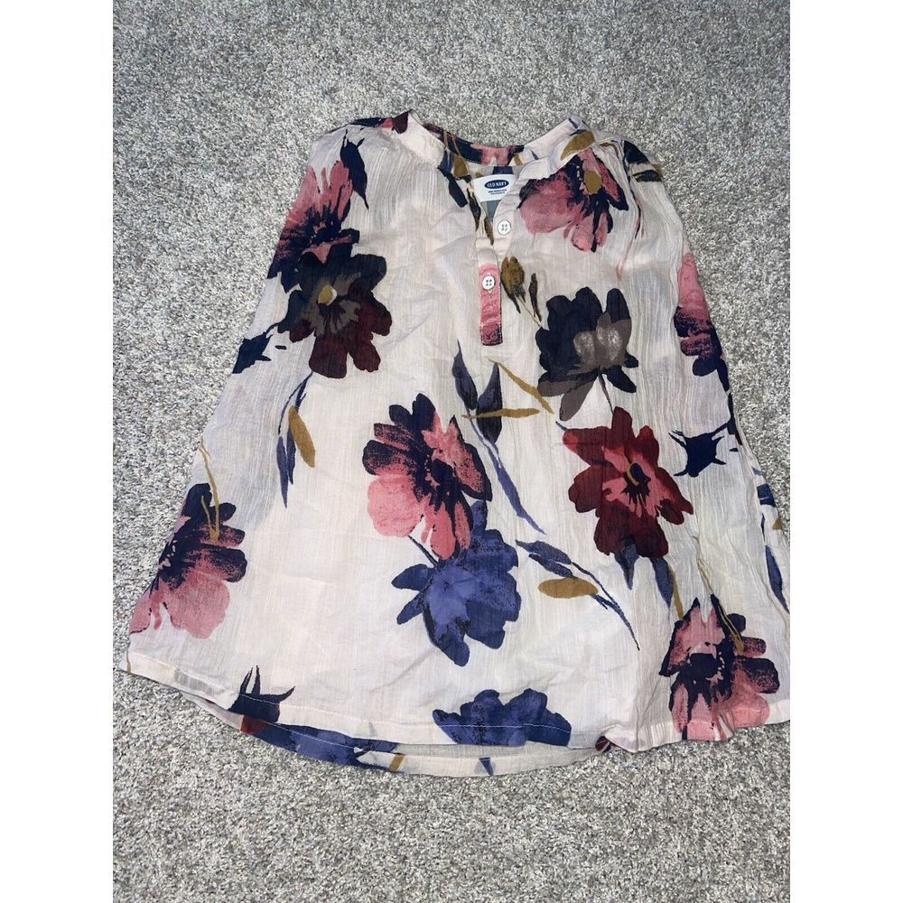 Old‎ Navy Floral Crinkle Gauzy Toddler Girls Dress 3T